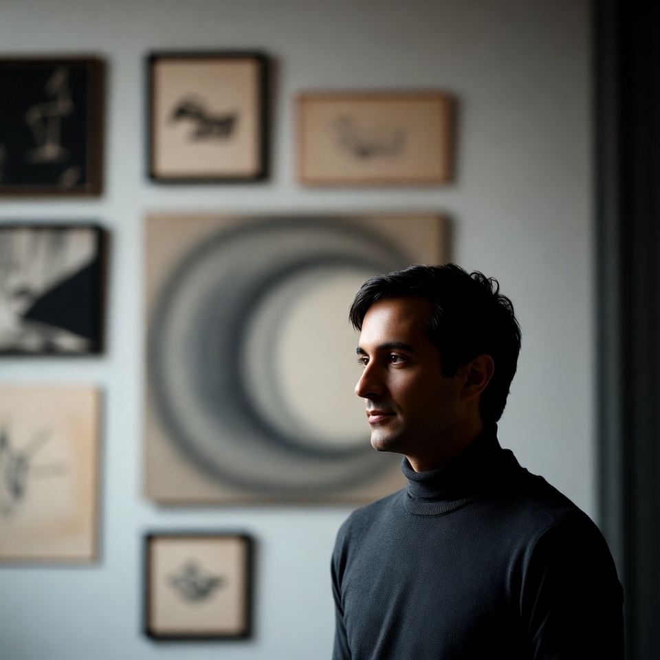 Portrait of lighting specialist adjusting lamps